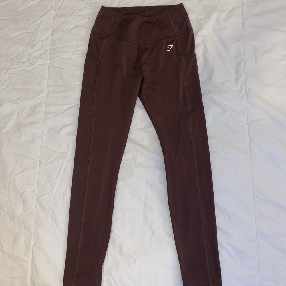 Gymshark High-Waisted Burgundy Leggings